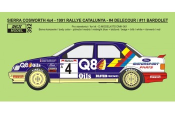 Decal – Ford Sierra Cosworth 4x4 - 1991 Rallye Catalunya - #4 Delecour / #11 Bardolet 1/24